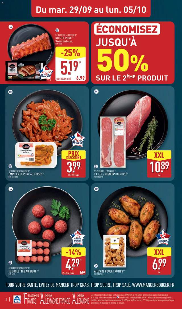 Nouveau catalogue Aldi à partir du 29/09