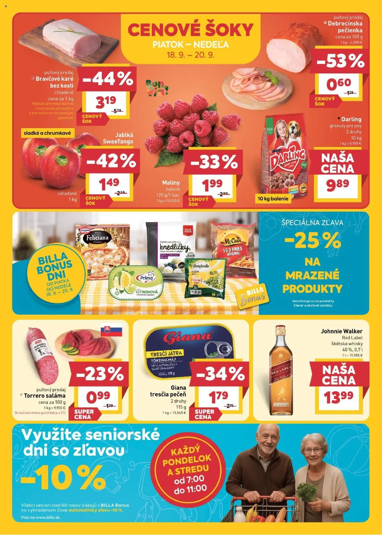Náhľad Billa letáku platného od 16.09.2026 - Karfiol, Zemiaky, Hrozno, Uhorka, Kaleráb, Citróny, Šalátová uhorka, Uhorka šalátová