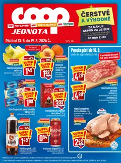 Náhľad COOP Jednota letáku platného od 13.08.2026