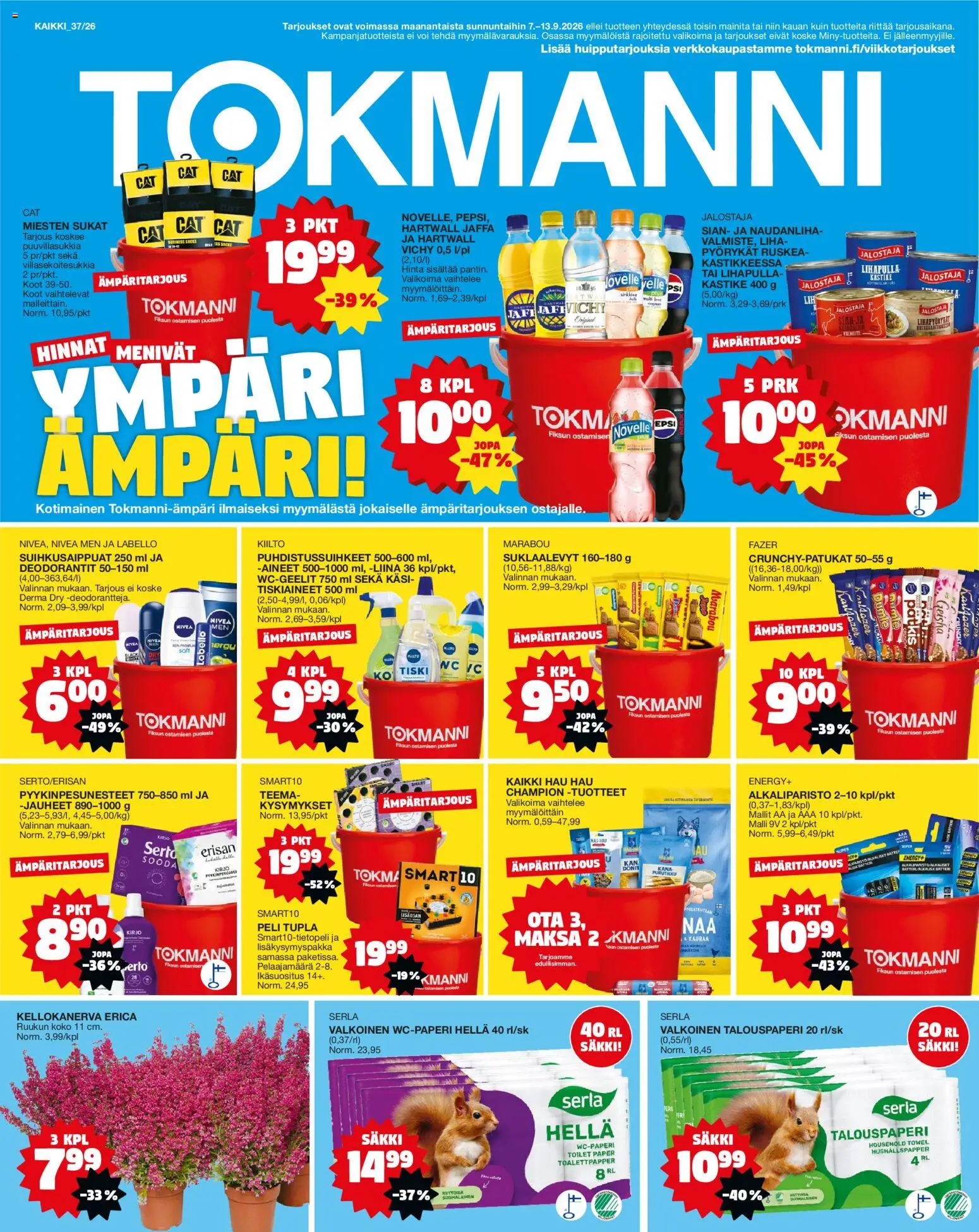 Kaupan Tokmanni Tokmanni tarjoukset esikatselu, voimassa 07/09/2026