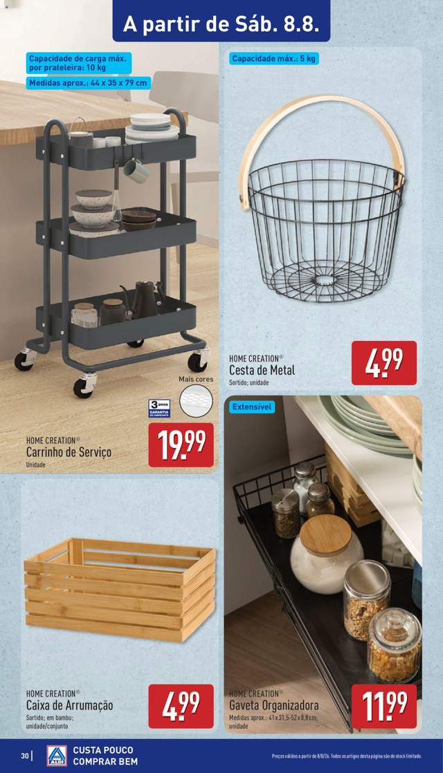 Novo folheto Aldi a partir de 03/08