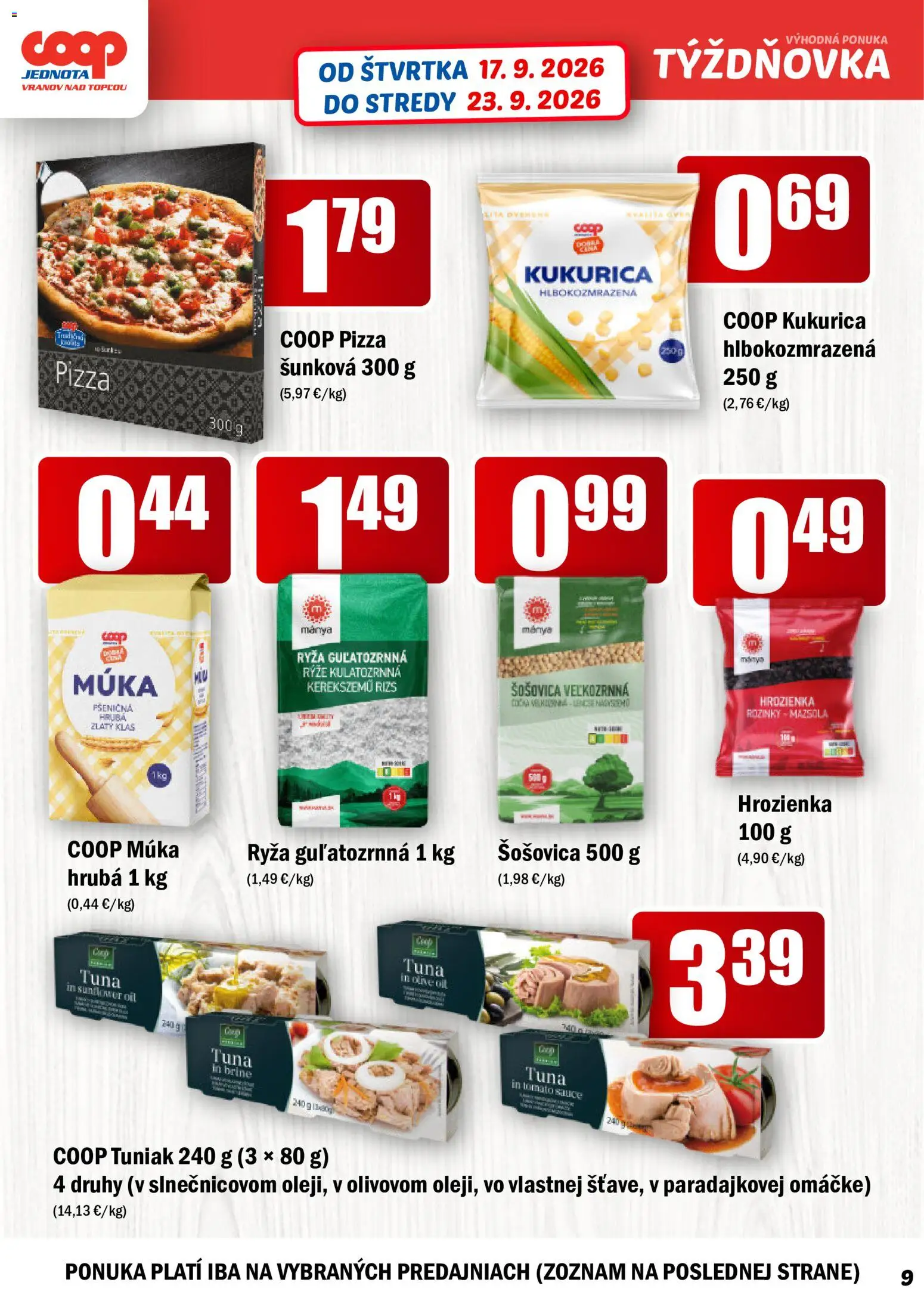 Náhľad COOP Jednota letáku platného od 17.09.2026