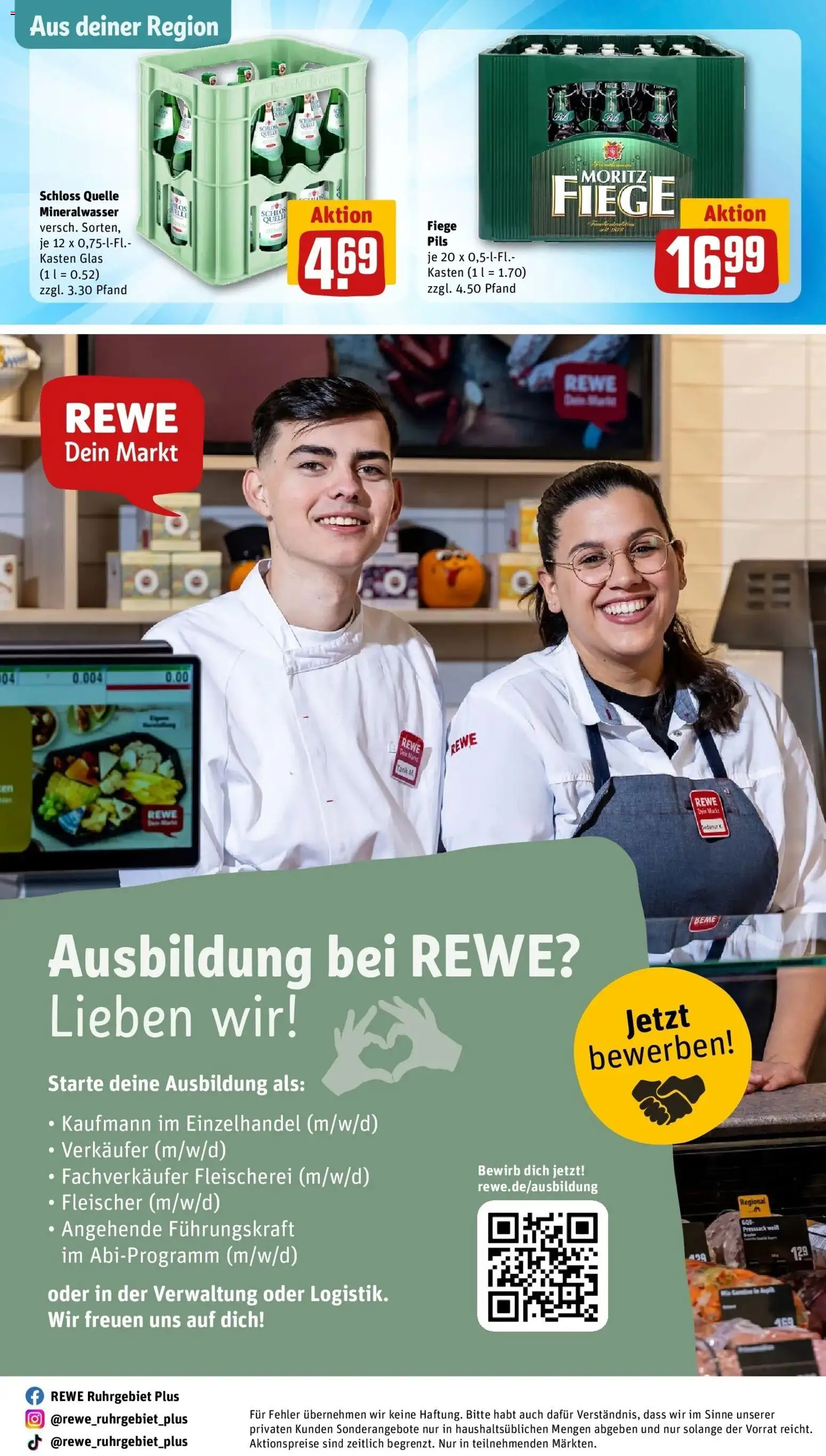 Vorschau von dem Prospekt des Geschäftes Rewe, gültig ab dem 05.04.2026 - Mineralwasser, Pils