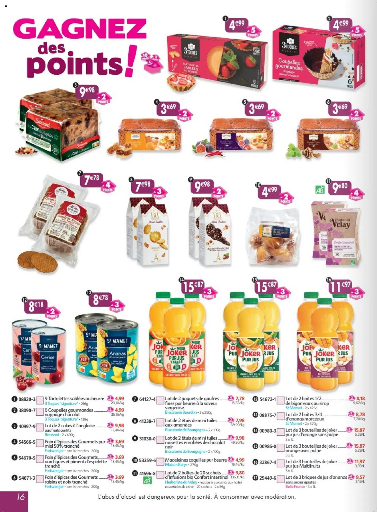 Prévisualisation de Maximo catalogue epicerie du magasin Maximo formulaire valide 26/10/2026 - Madeleines, Pain, Amandes, Citron, Cerise, Piment, Jus d'orange, Piment d'espelette