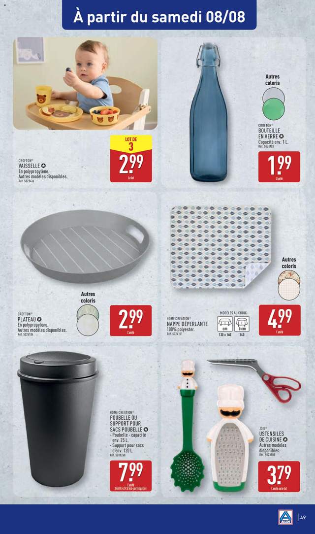 Nouveau catalogue Aldi à partir du 04/08