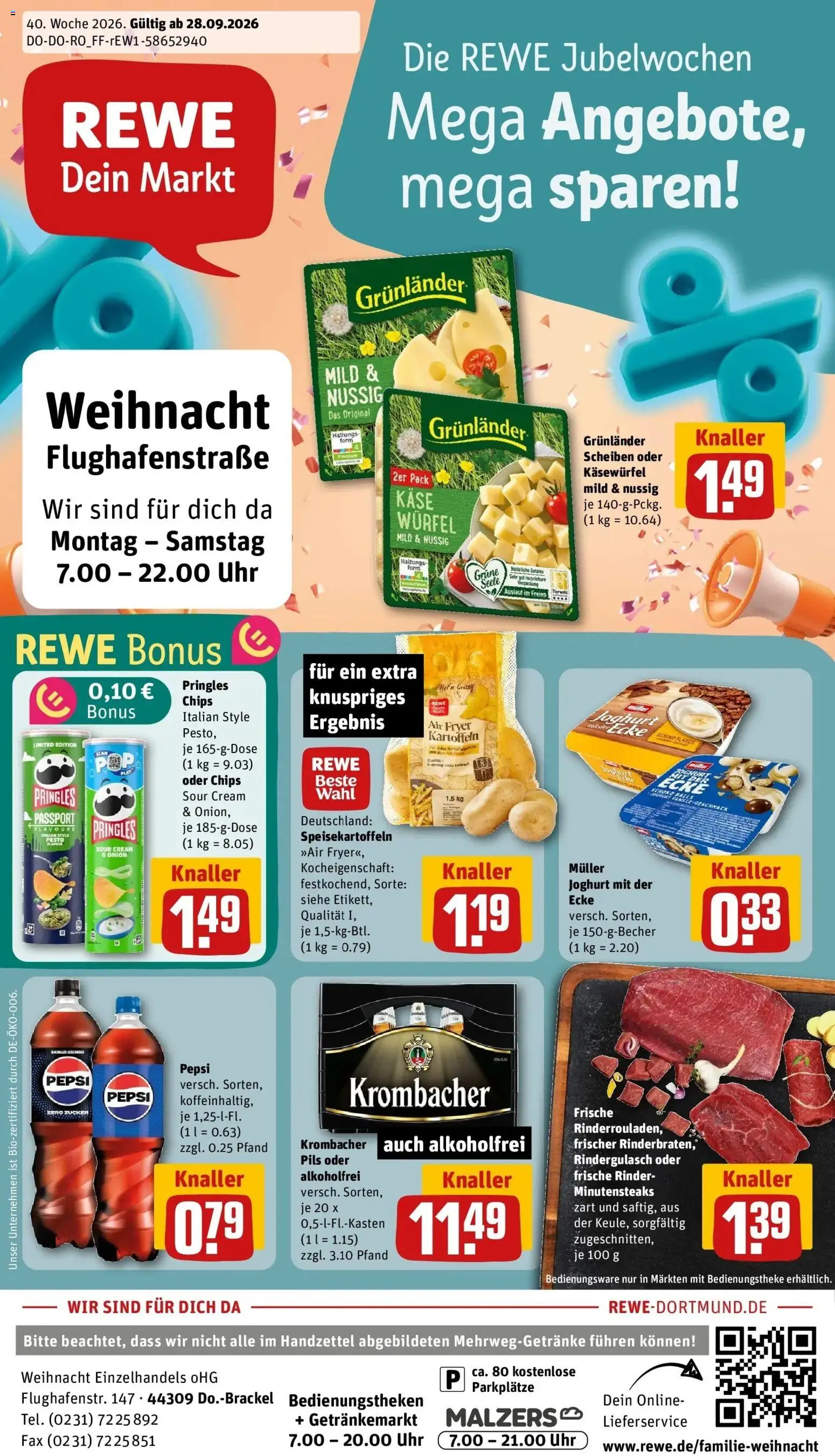 Vorschau von dem Prospekt des Geschäftes Rewe, gültig ab dem 28.09.2026