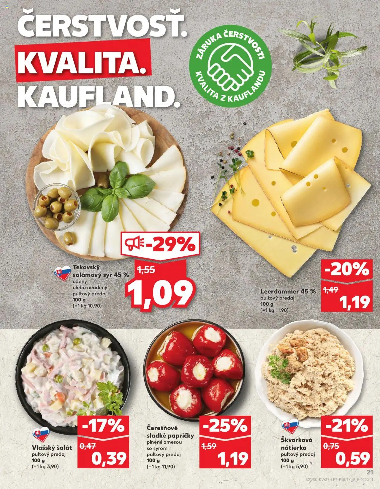 Náhľad Kaufland letáku platného od 11.09.2025 - Syr, Šalát, Nátierka