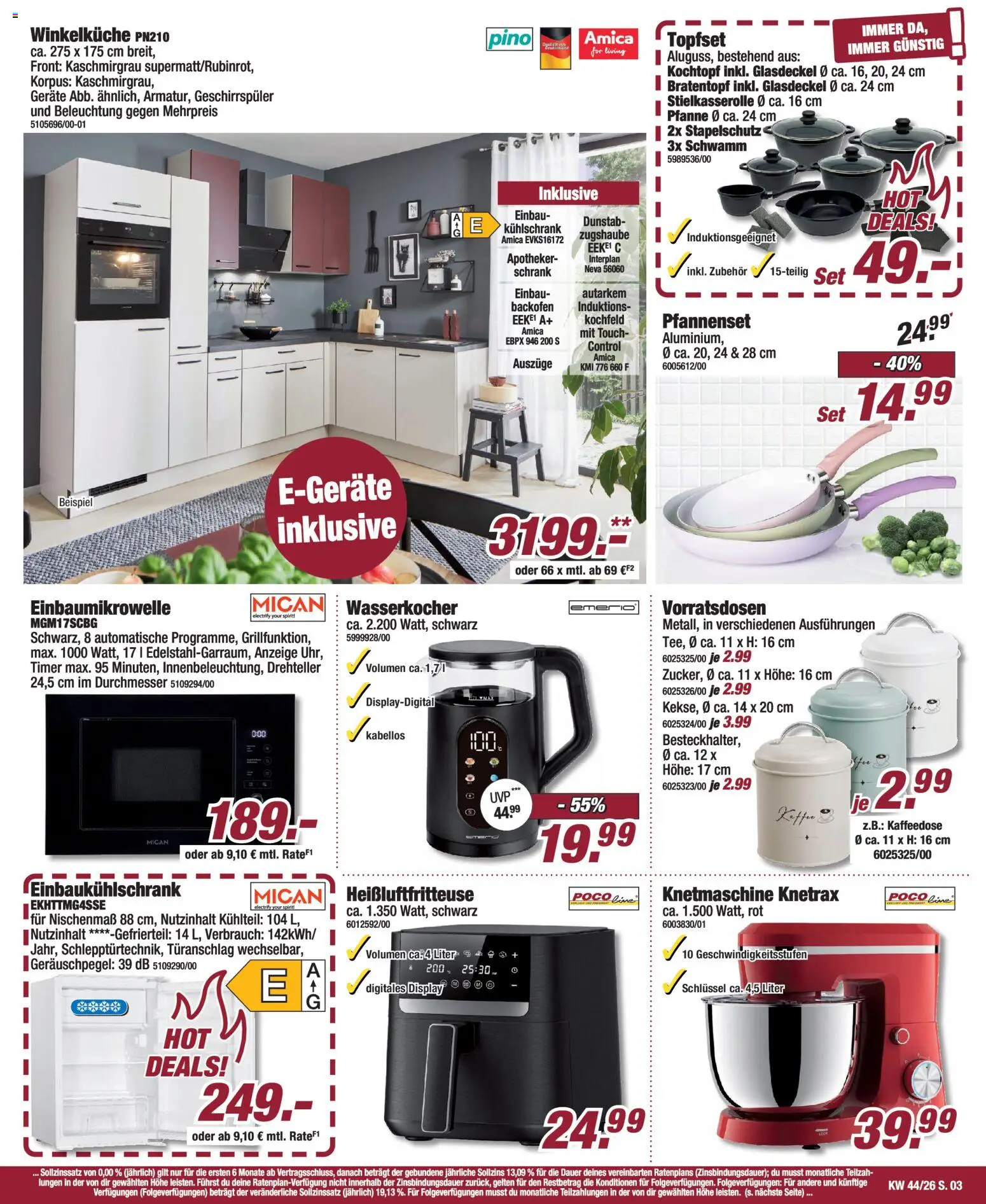 Vorschau von dem Prospekt des Geschäftes Poco, gültig ab dem 25.10.2026 - Kaffee, Heißluftfritteuse, Kühlschrank, Geschirrspüler, Wasserkocher, Schrank, Backofen, Kochfeld