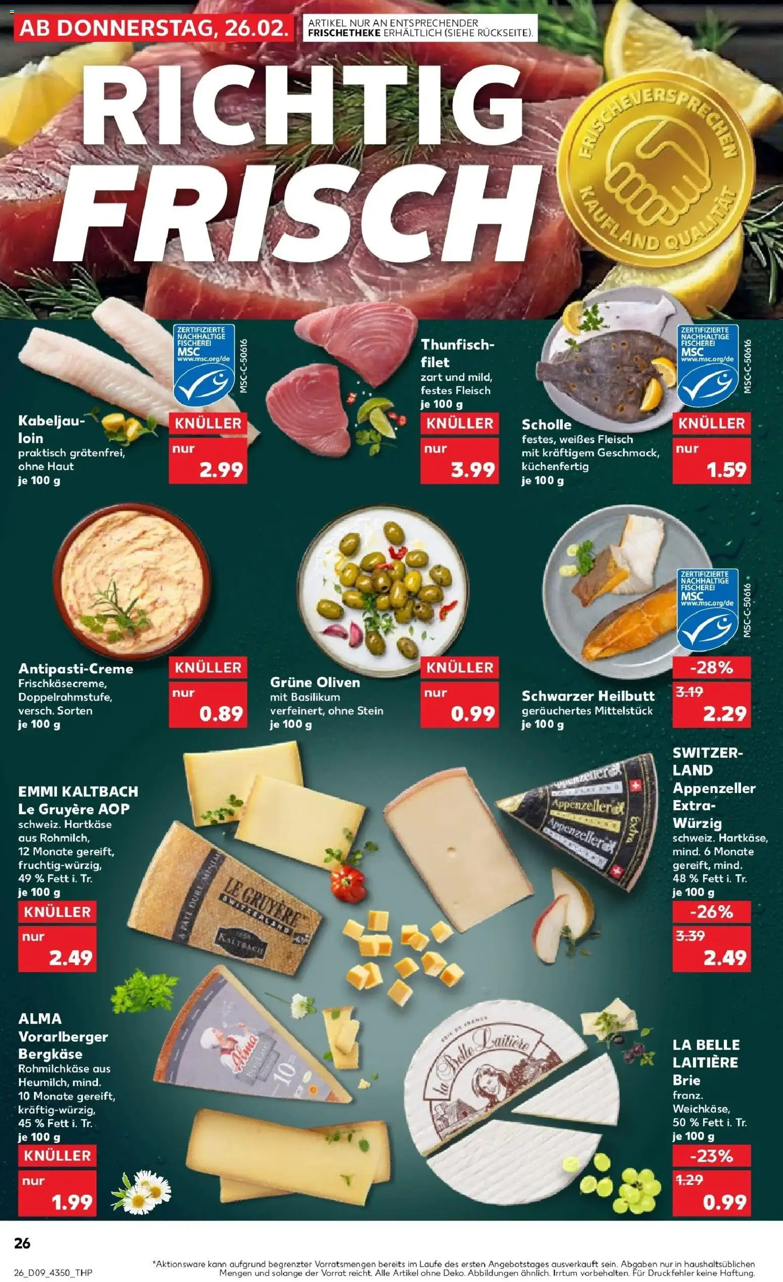 Vorschau von dem Prospekt des Geschäftes Kaufland, gültig ab dem 26.02.2026 - Thunfisch, Fleisch