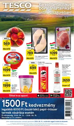 Tesco - Tesco aktuális akciós újság megtekintése, amely érvényes 2026.08.13.-től