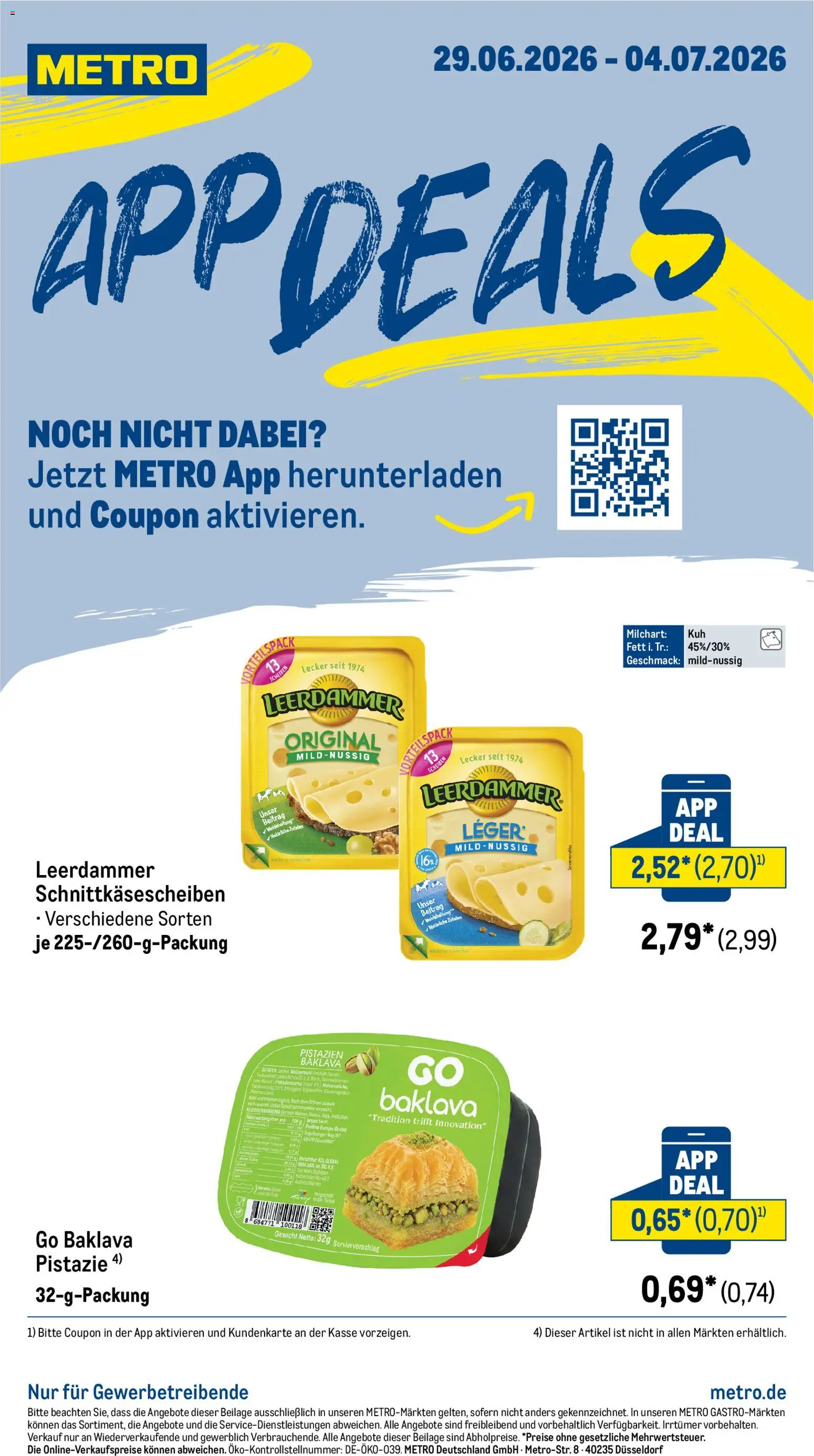 Vorschau von dem Prospekt des Geschäftes Metro, gültig ab dem 29.06.2026 - Gewicht, Leerdammer