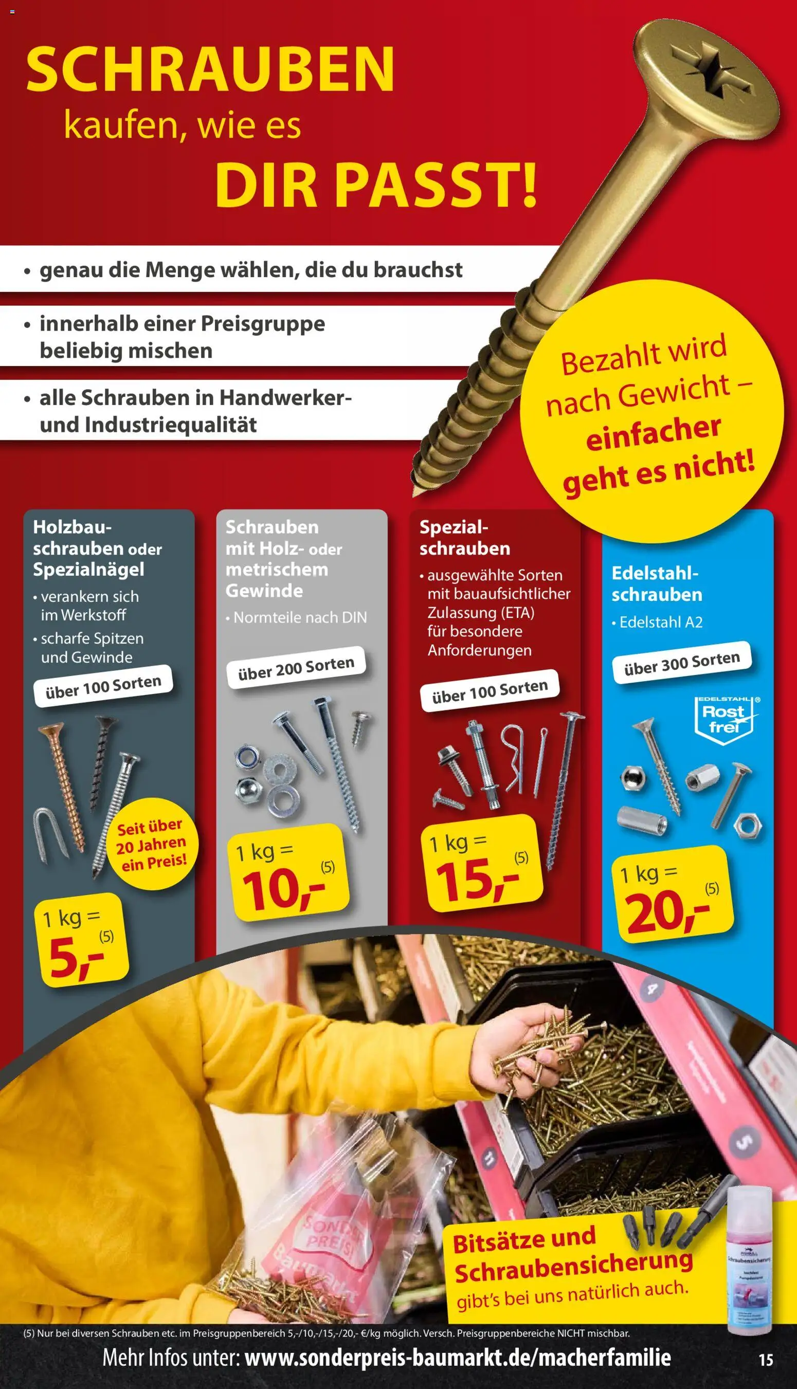 Vorschau von dem Prospekt des Geschäftes Sonderpreis Baumarkt, gültig ab dem 31.10.2026 - Gewicht