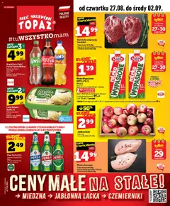 Pogląd gazetki "Topaz gazetka - Ceny małe na stałe" ze sklepu Topaz ważnej od 27.08.2026