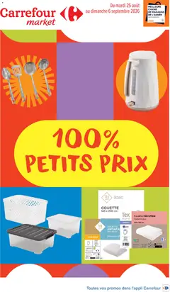 Prévisualisation de Carrefour Market 100% petits prix du magasin Carrefour Market formulaire valide 25/08/2026