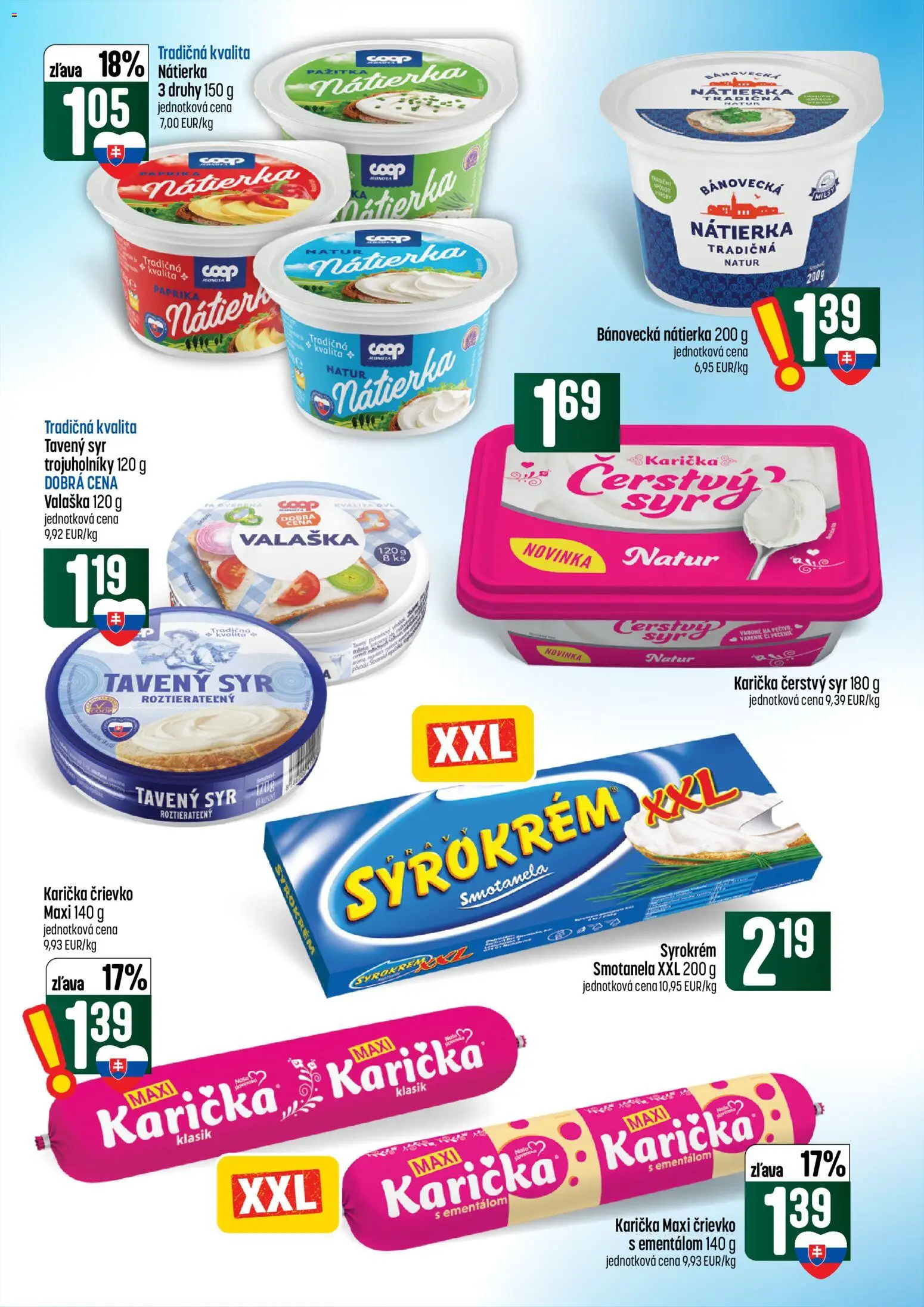 Náhľad COOP Jednota letáku platného od 08.10.2026 - Paprika, Syr, Nátierka, Pažítka, Tavený syr