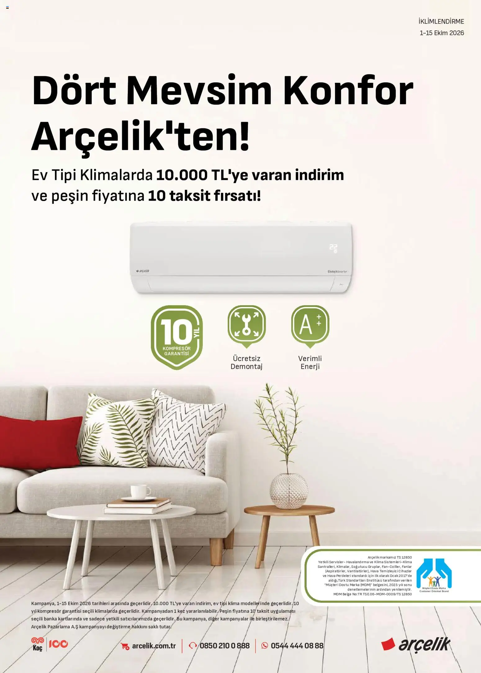 Arçelik Arçelik - İklimlendirme Kataloğu 01.10.2026 - Broşürünün önizlemesi - Klima, Hava temizleyici, Ocak