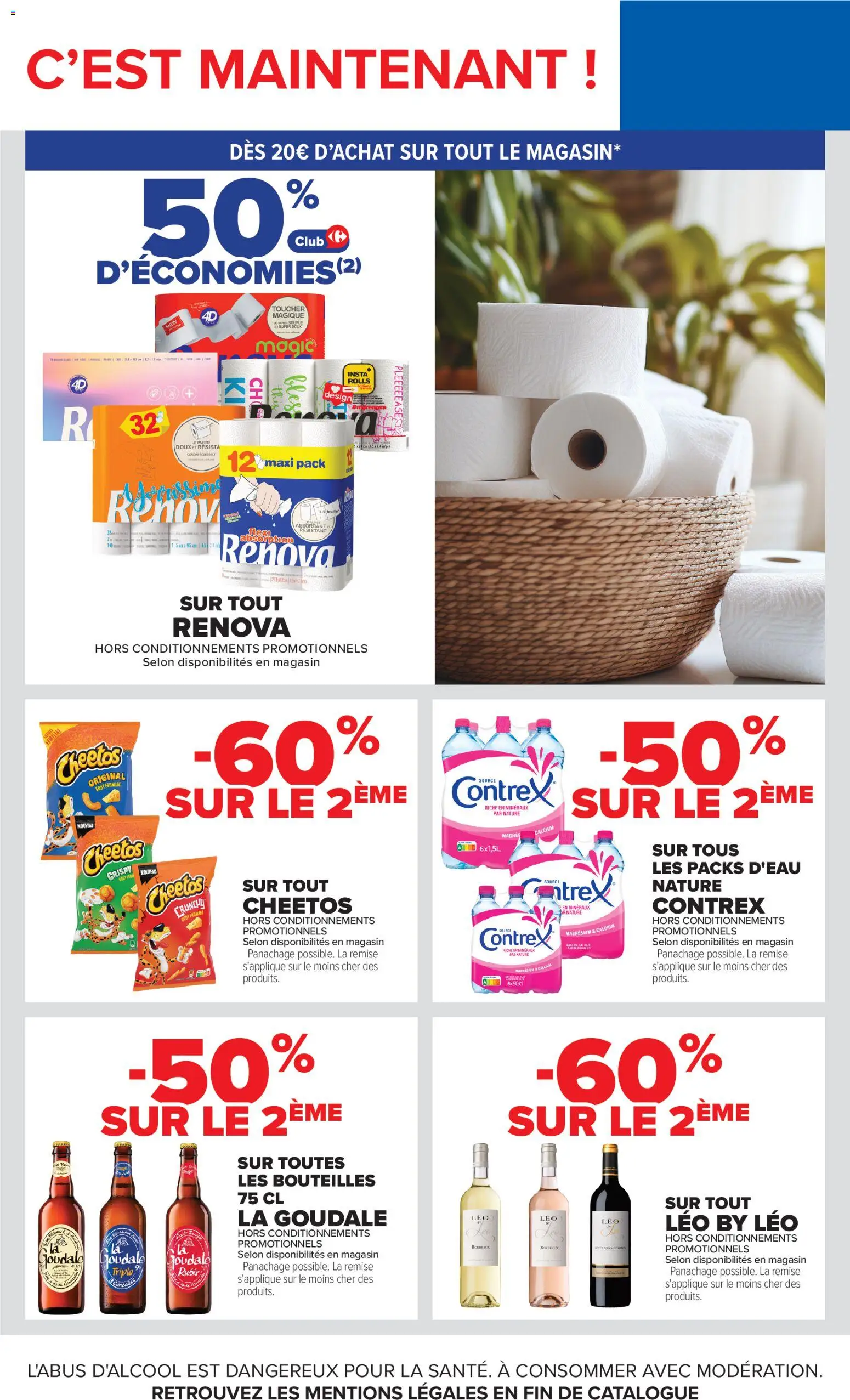 Prévisualisation de Carrefour Market Petit dejeuner du magasin Carrefour Market formulaire valide 01/09/2026 - Fromage, Céréales, Goudale, Contrex