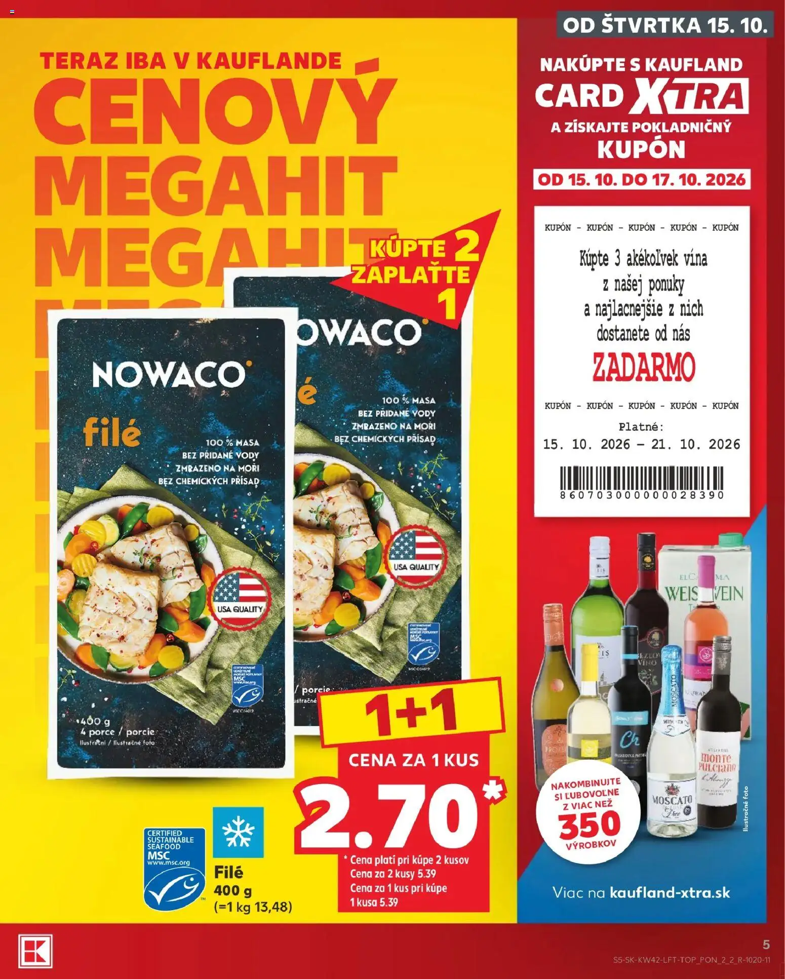 Náhľad Kaufland letáku platného od 15.10.2026 - Víno, Filé