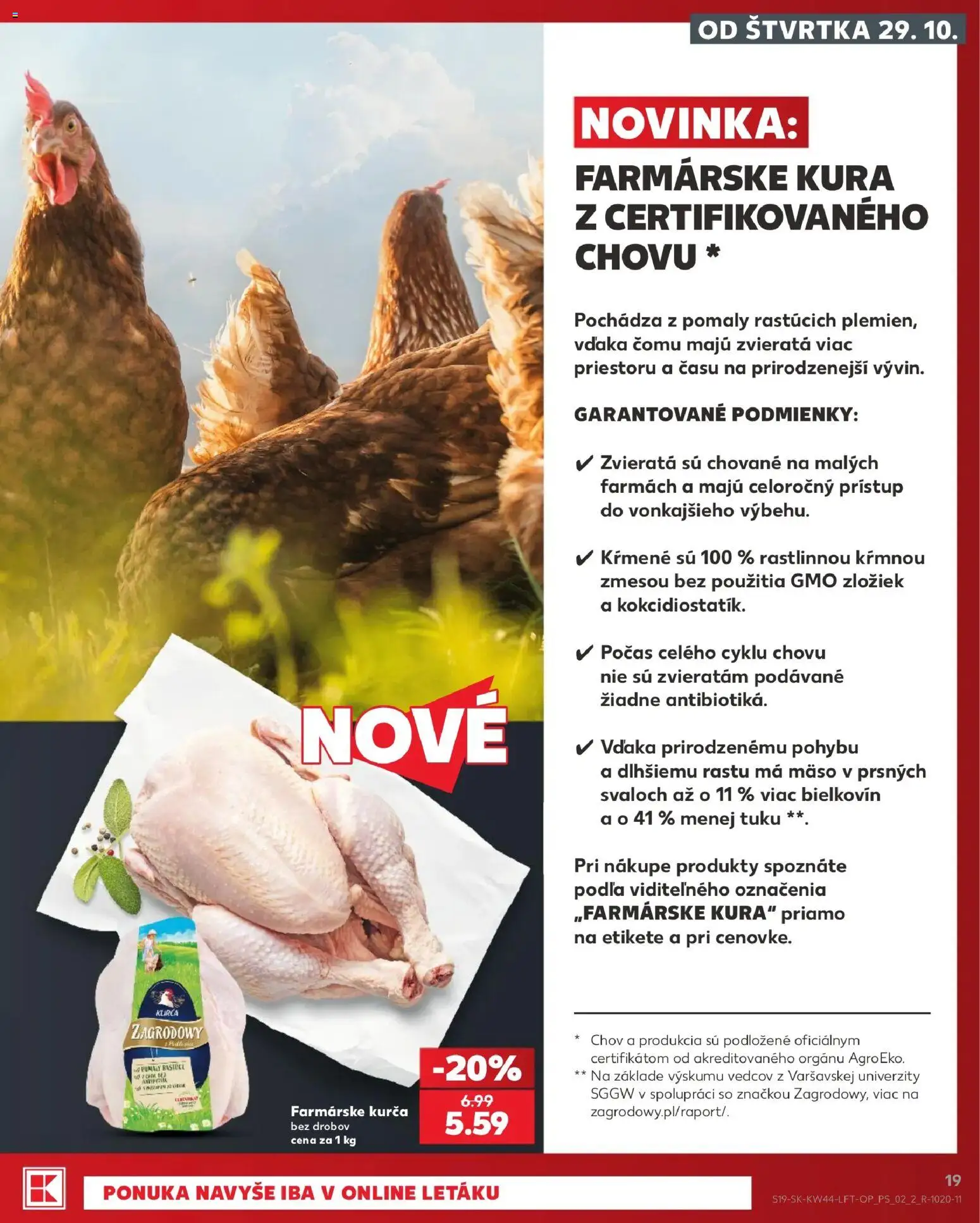 Náhľad Kaufland letáku platného od 29.10.2026 - Mäso, Kurča