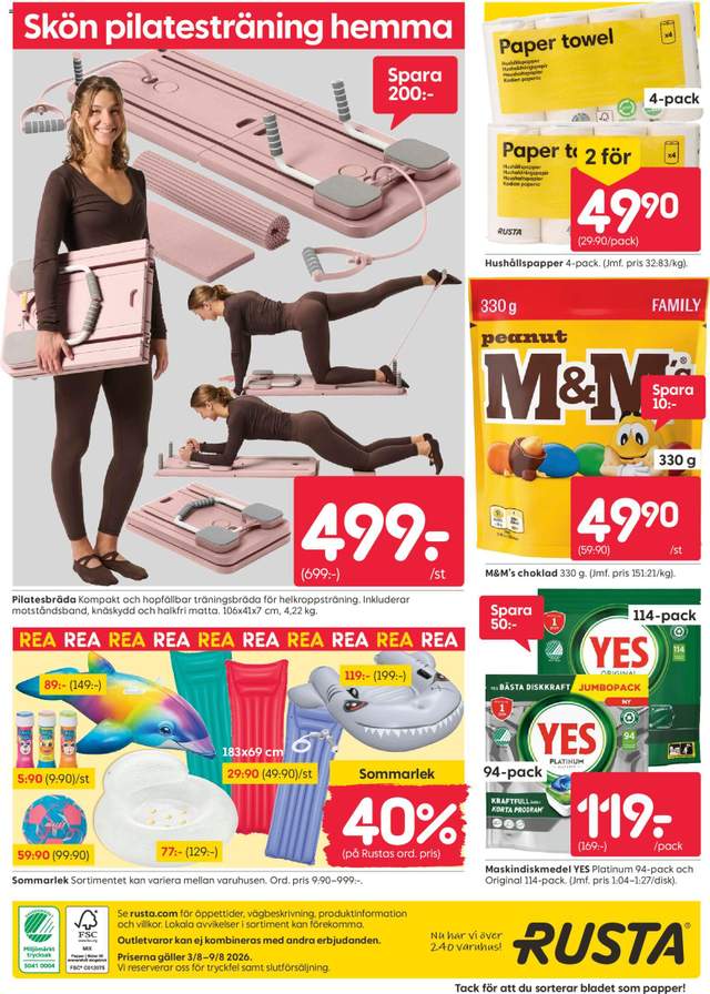 Nytt Rusta reklamblad från 03/08