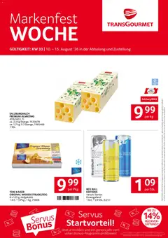 Vorschau der Angebote: Transgourmet Transgourmet Markenfest Woche gültig ab 10.08.2026