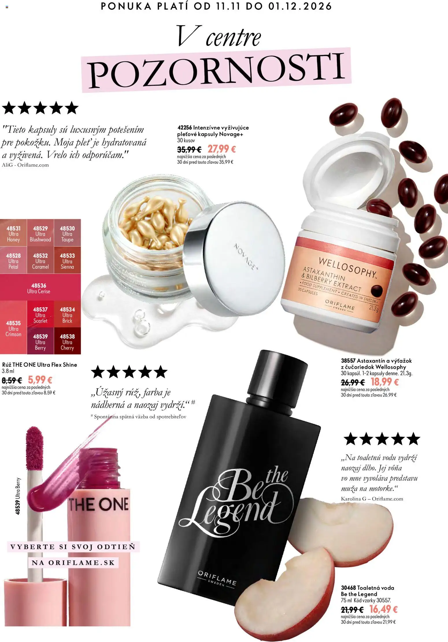 Náhľad Oriflame letáku platného od 11.11.2026 - Voda, Toaletná voda