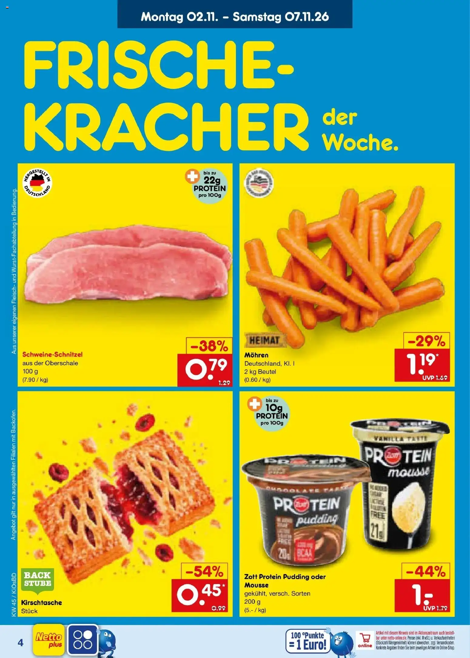 Vorschau von dem Prospekt des Geschäftes Netto Marken-Discount, gültig ab dem 02.11.2026 - Fleisch, Pudding, Mohren