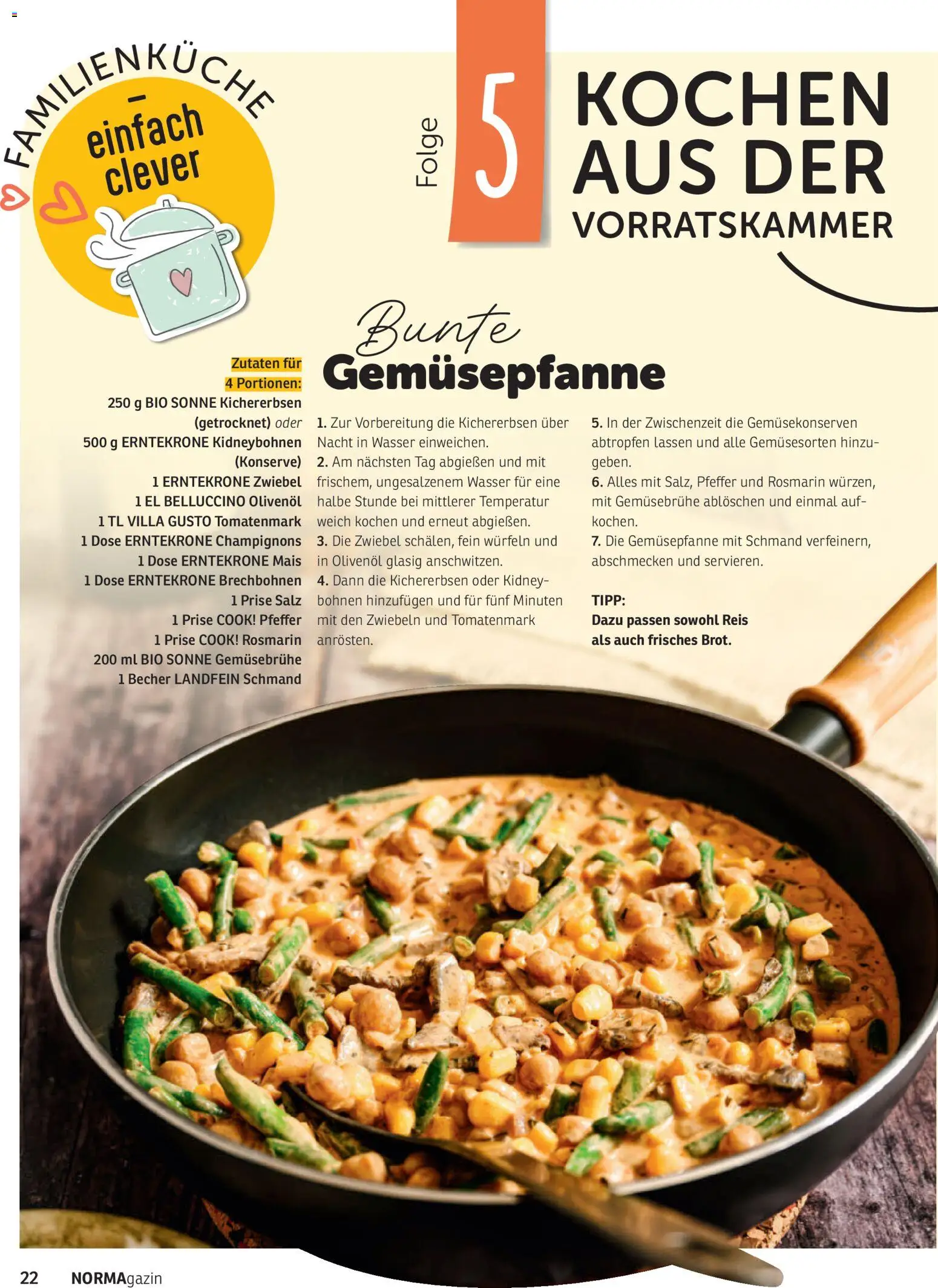 Vorschau von dem Prospekt des Geschäftes Norma, gültig ab dem 01.09.2026 - Wasser, Champignons, Reis, Mais, Salz, Pfeffer, Zwiebeln, Olivenol