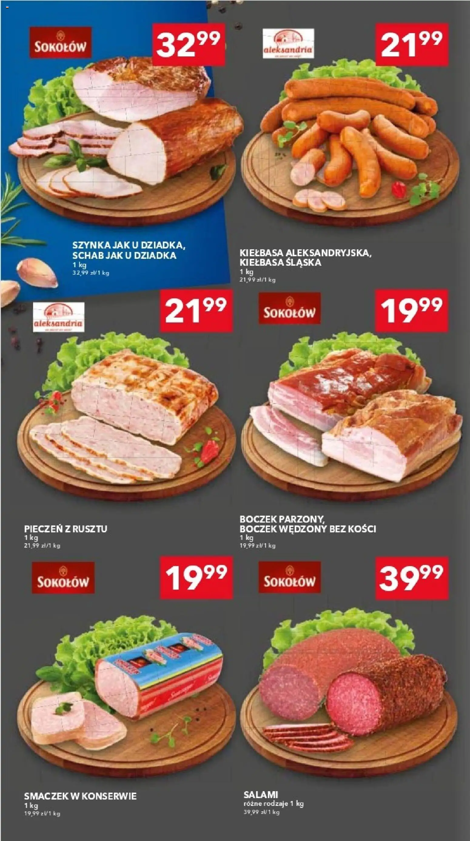 Pogląd gazetki "Lewiatan gazetka - Katowice" ze sklepu Lewiatan ważnej od 22.10.2026 - Schab, Kiełbasa, Szynka, Boczek, Salami, Boczek wędzony, Kiełbasa śląska