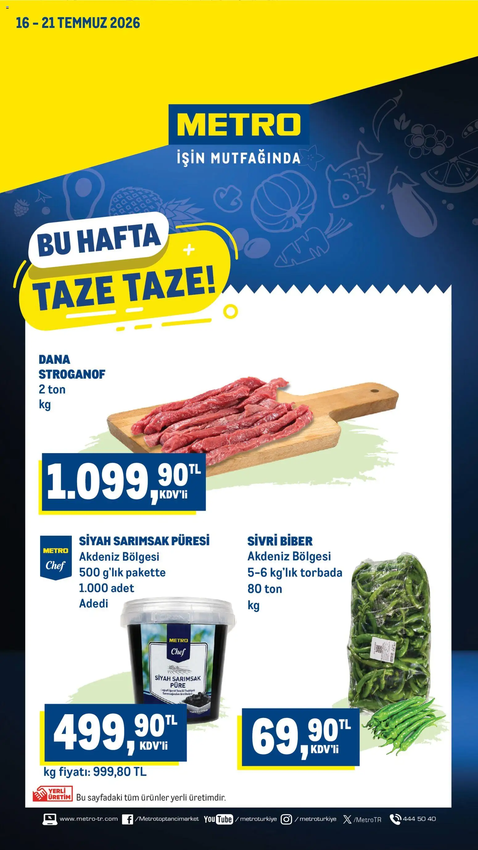 Metro Metro Katalog 16.07.2026 - Broşürünün önizlemesi - Sarımsak, Biber