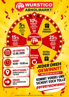 Vorschau der Angebote: Wurstico Abholmarkt Jeder Dreh Gewinnt gültig ab 13.06.2026