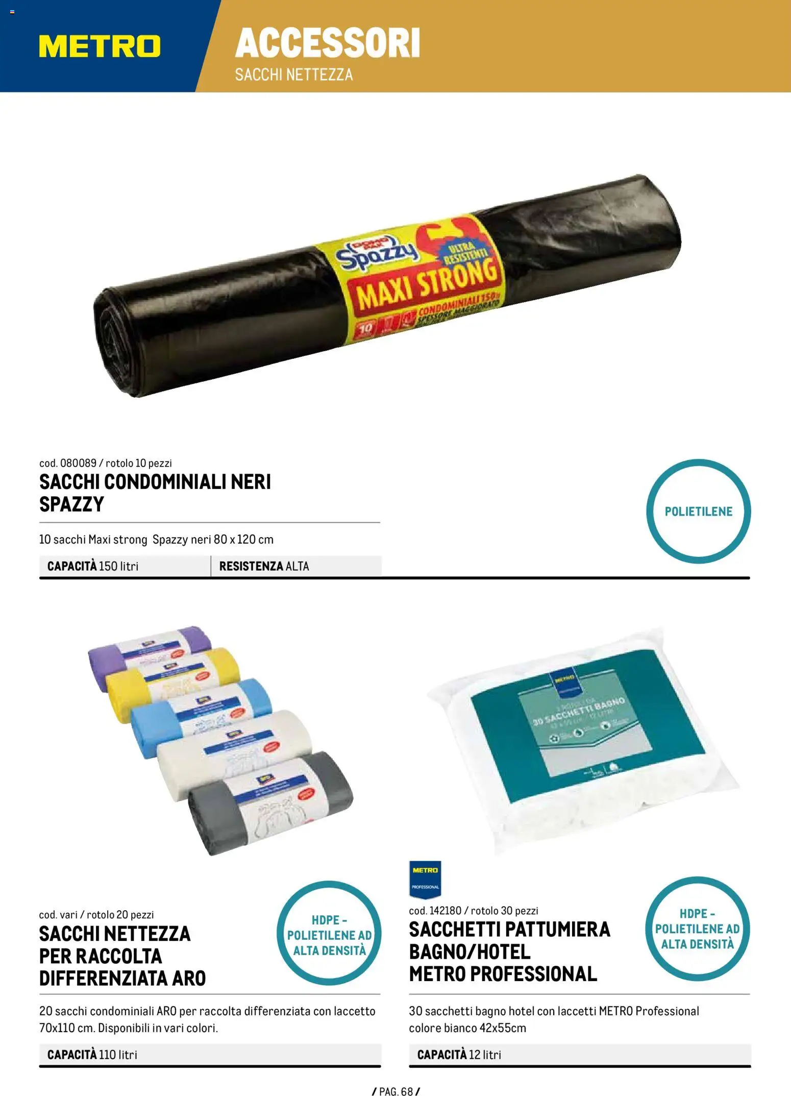 Anteprima dell'opuscolo Volantino Detergenza dal negozio Metro valido da 07/01/2026 - Bagno, Pattumiera