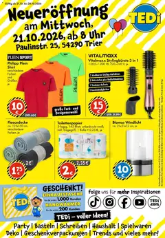 Vorschau von dem Prospekt des Geschäftes TEDi, gültig ab dem 21.10.2026