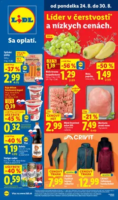 Náhľad Lidl letáku platného od 24.08.2026