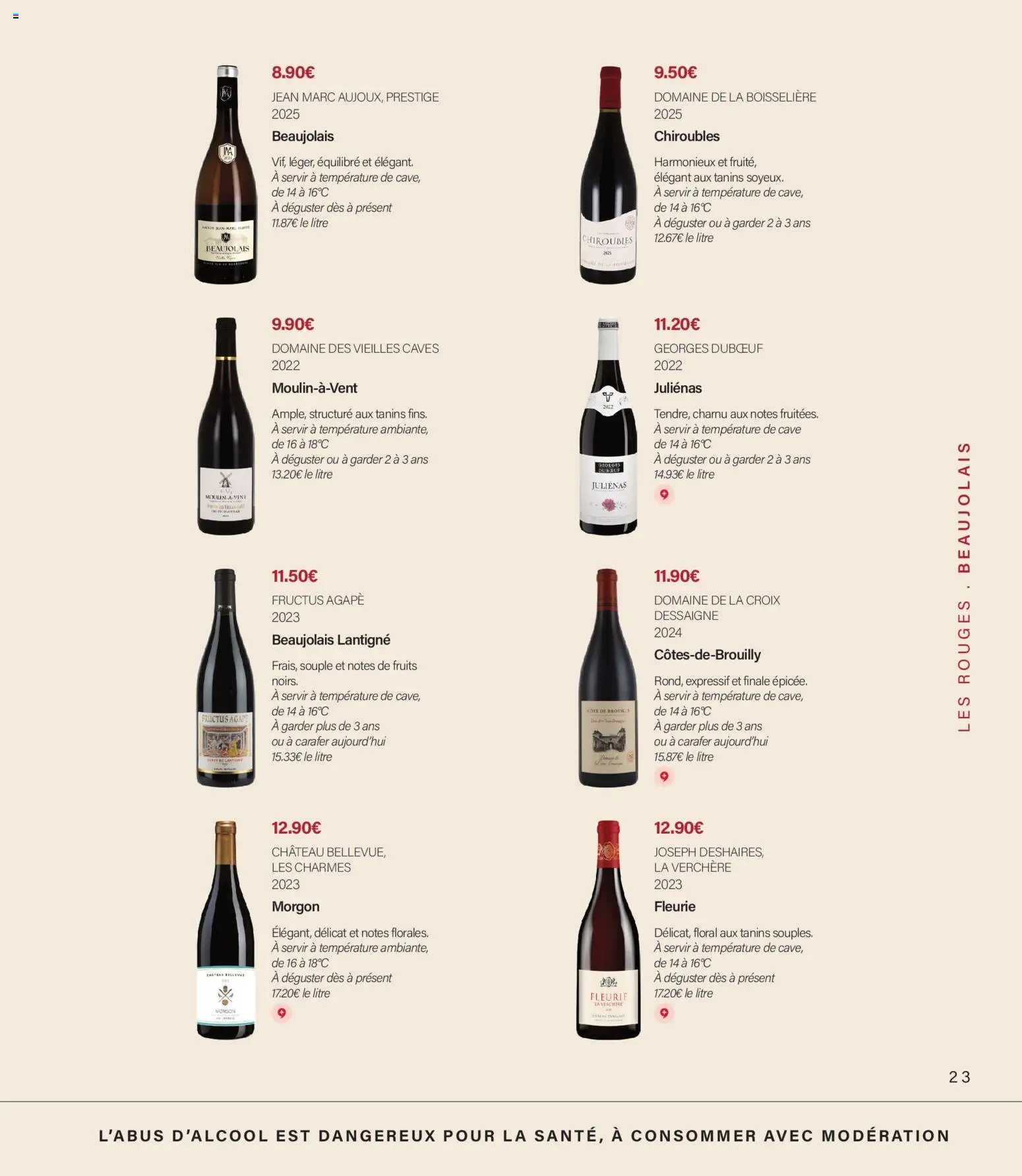 Prévisualisation de Monoprix - Guide foire aux vins du magasin Monoprix formulaire valide 11/09/2026 - Fruits, Jean, Brouilly