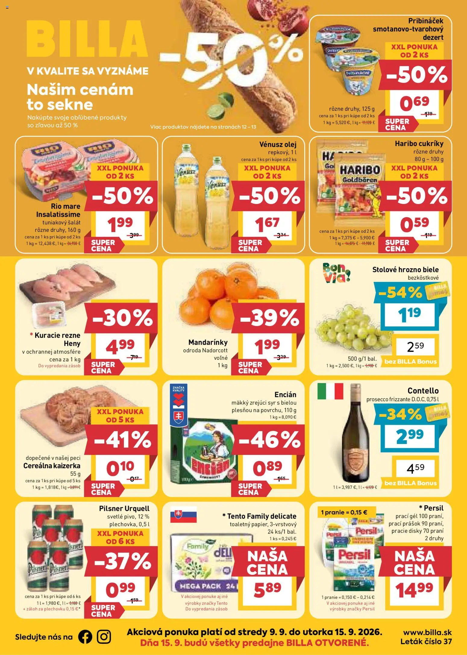 Náhľad Billa letáku platného od 09.09.2026