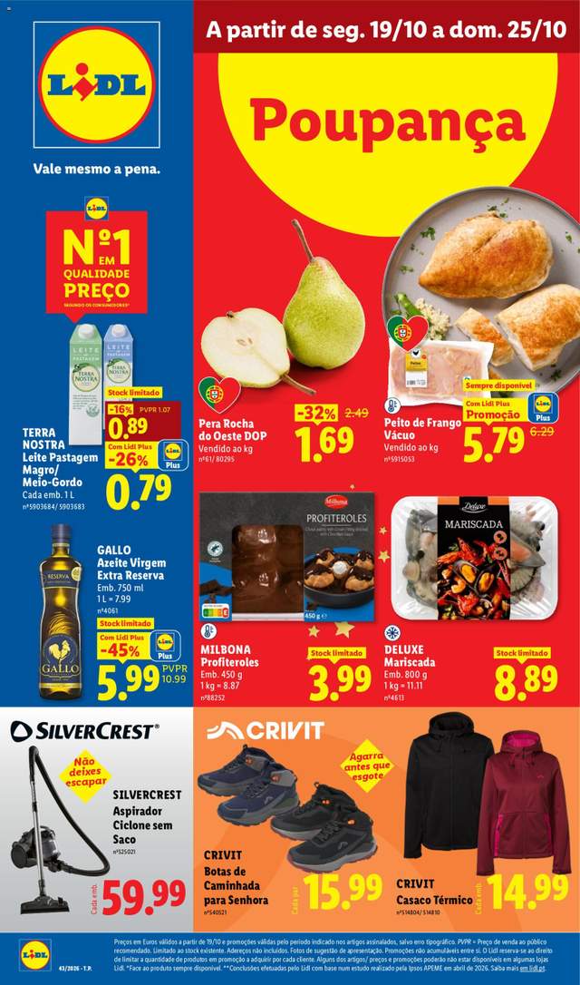 Novo folheto Lidl a partir de 19/10