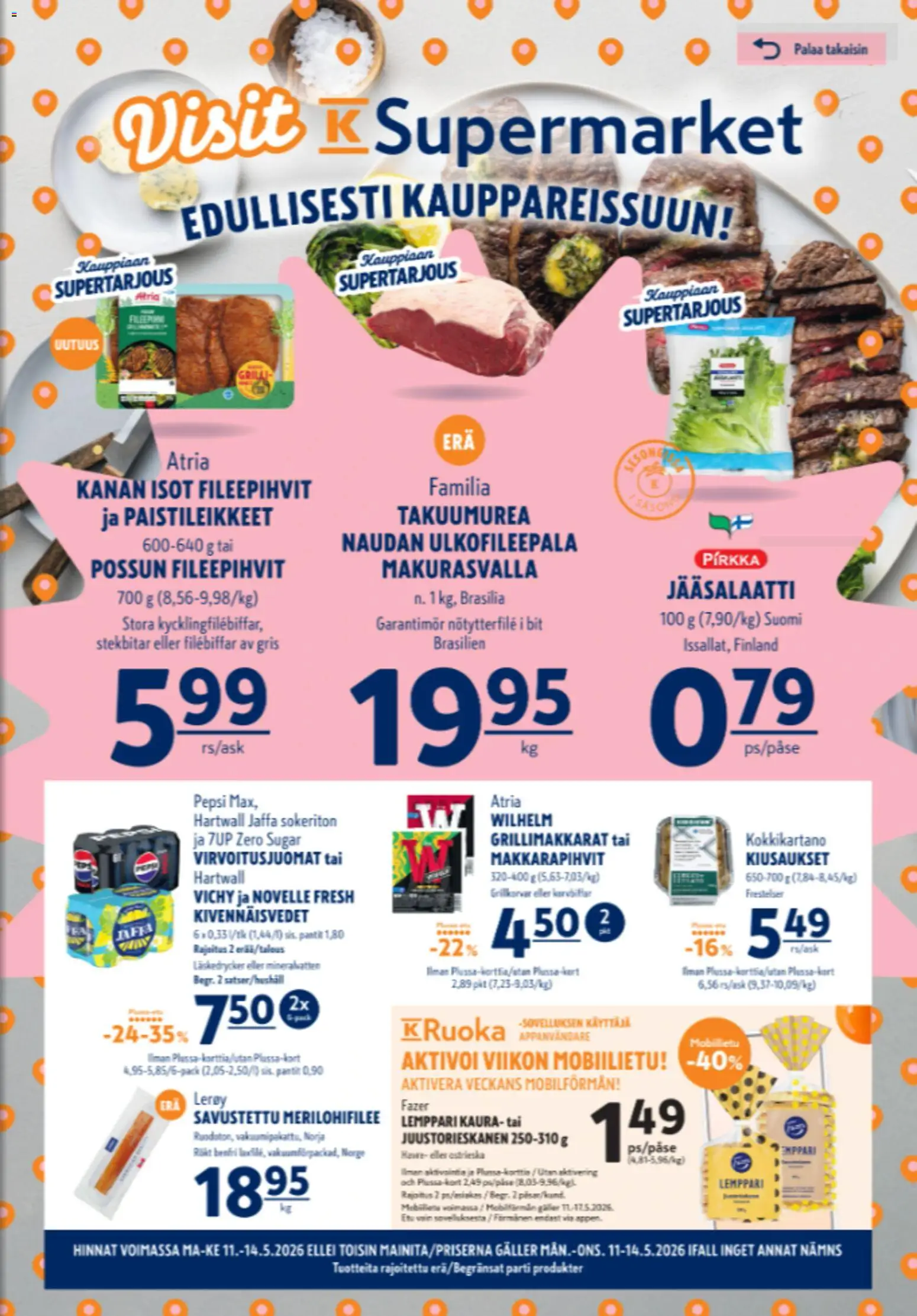 Kaupan K-Supermarket K-Supermarket tarjoukset esikatselu, voimassa 11/05/2026