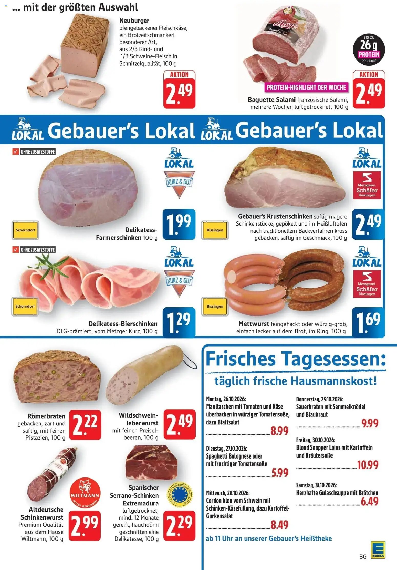 Vorschau von dem Prospekt des Geschäftes Edeka, gültig ab dem 26.10.2026