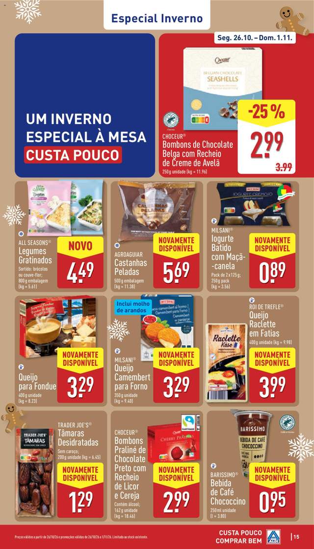 Novo folheto Aldi a partir de 26/10