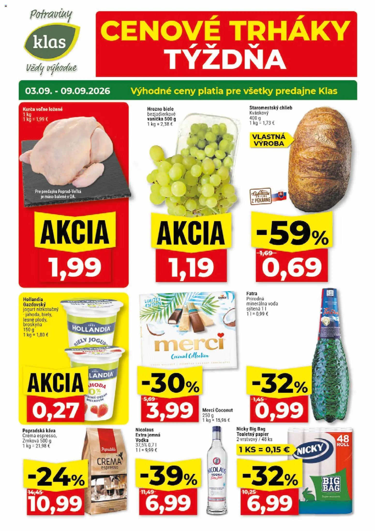 Náhľad Klas letáku platného od 03.09.2026