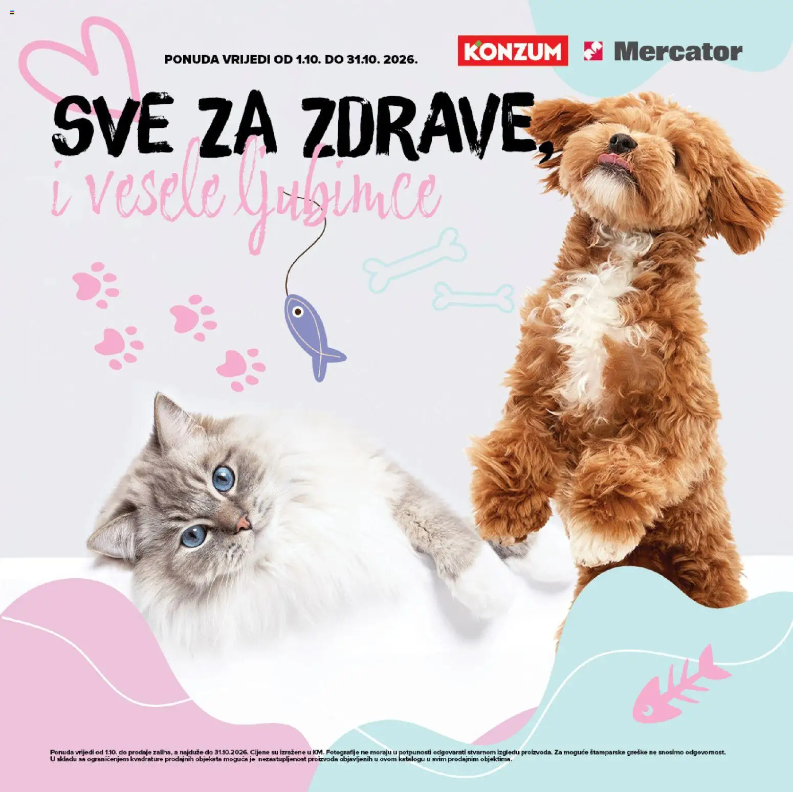 Pregled letka KONZUM Sve za vaše ljubimce trgovine KONZUM vrijedi od 01.10.2026