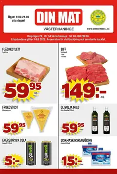 Förhandsgranska reklamblad Din Mat erbjudanden från butik Din Mat gäller från 03/08/2026