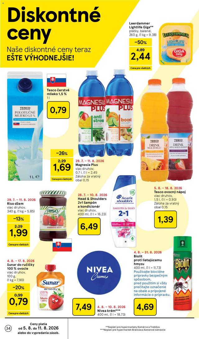 Nový Tesco leták od 05.08.