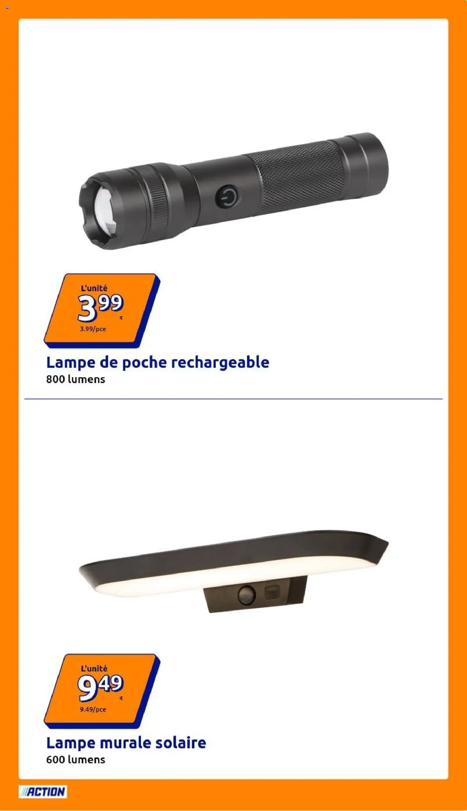 Prévisualisation de Action catalogue du magasin Action formulaire valide 28/10/2026 - Lampe