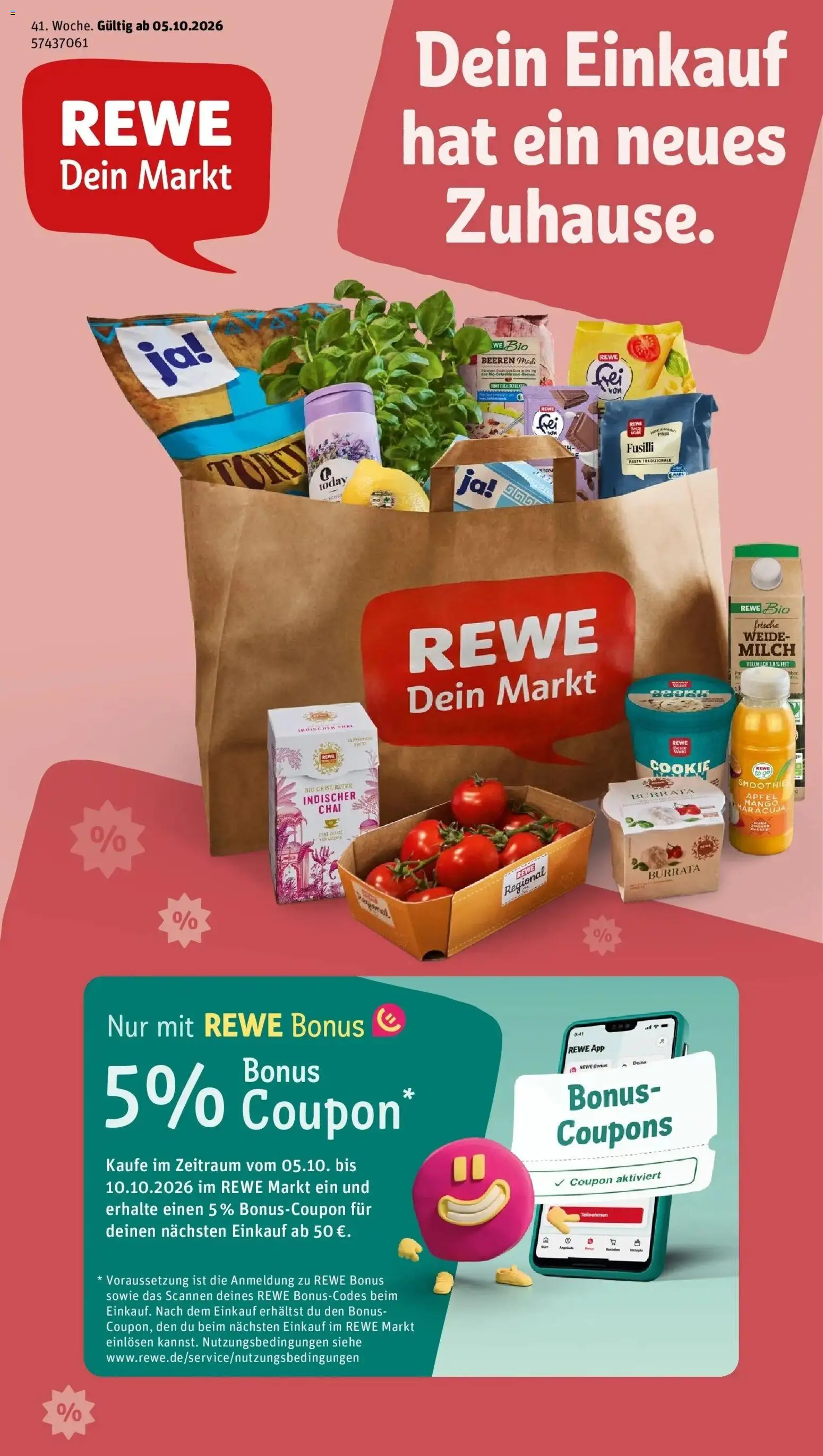 Vorschau von dem Prospekt des Geschäftes Rewe, gültig ab dem 05.10.2026
