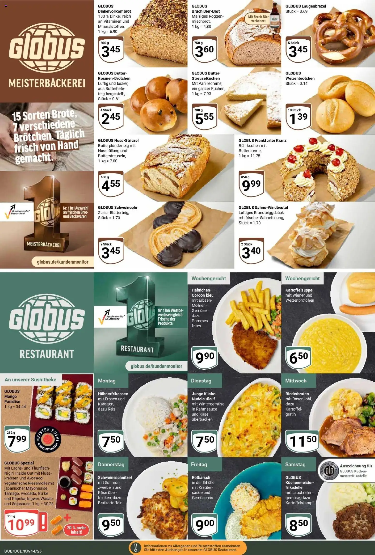 Vorschau von dem Prospekt des Geschäftes Globus, gültig ab dem 26.10.2026