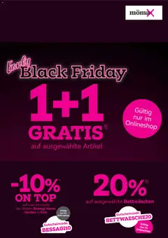 Vorschau der Angebote: Mömax Mömax Black Friday Ankündigung gültig ab 20.10.2026