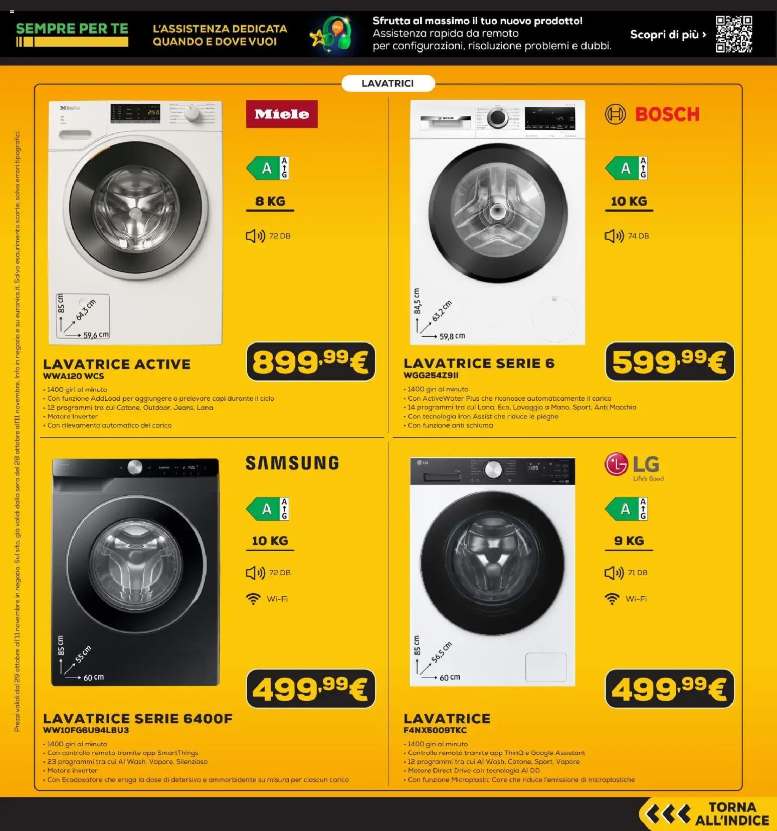 Anteprima dell'opuscolo Euronics Black Friday dal negozio Euronics valido da 29/10/2026 - Samsung, Lavatrice, Miele, Ammorbidente, Tè, Schiuma