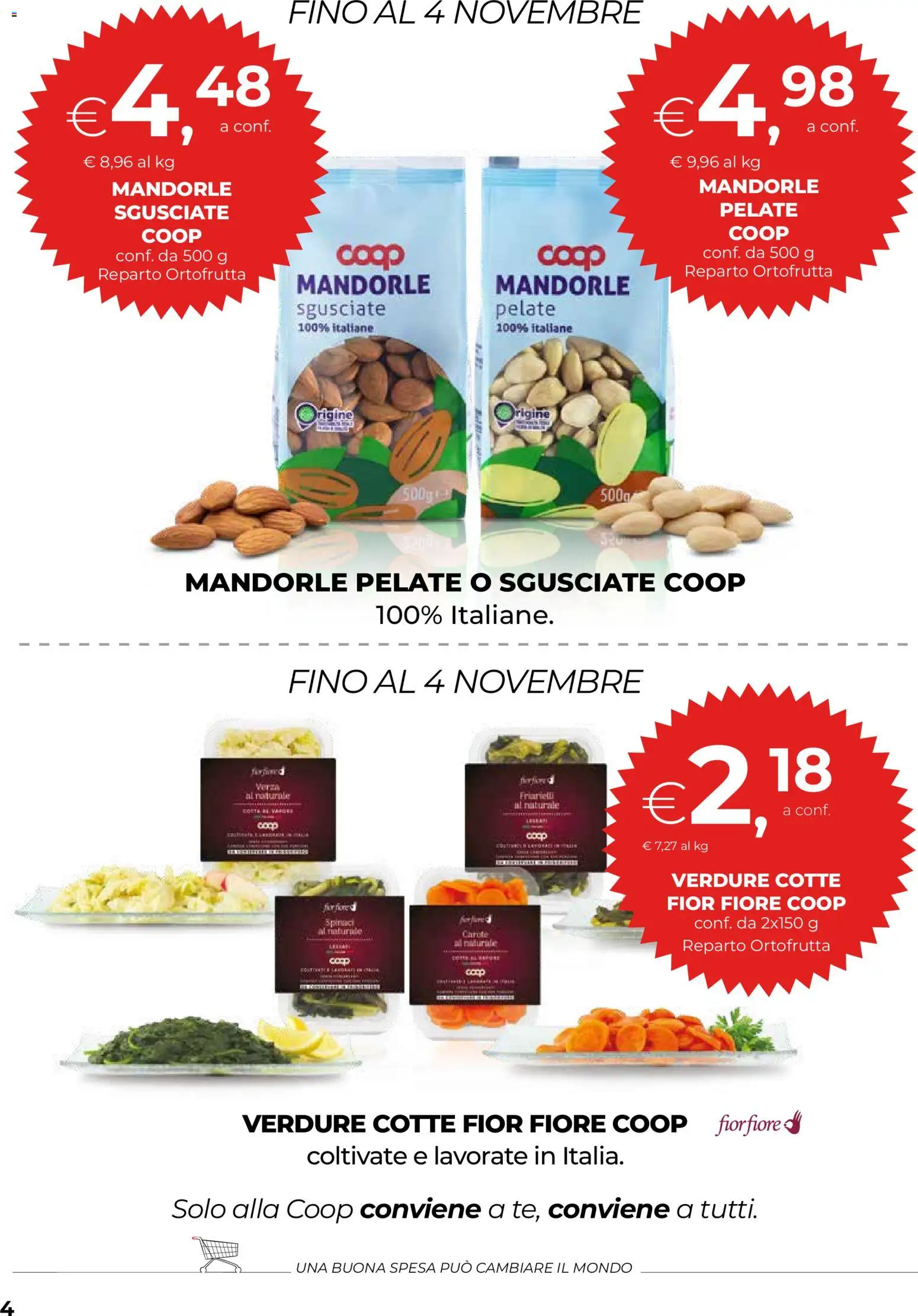 Anteprima dell'opuscolo COOP volantino Firenze dal negozio COOP valido da 29/10/2026 - Verdure, Mandorle, Carote